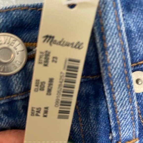 madewell Raw Hem Denim Skirt Size 23 NWT - Picture 2 of 8